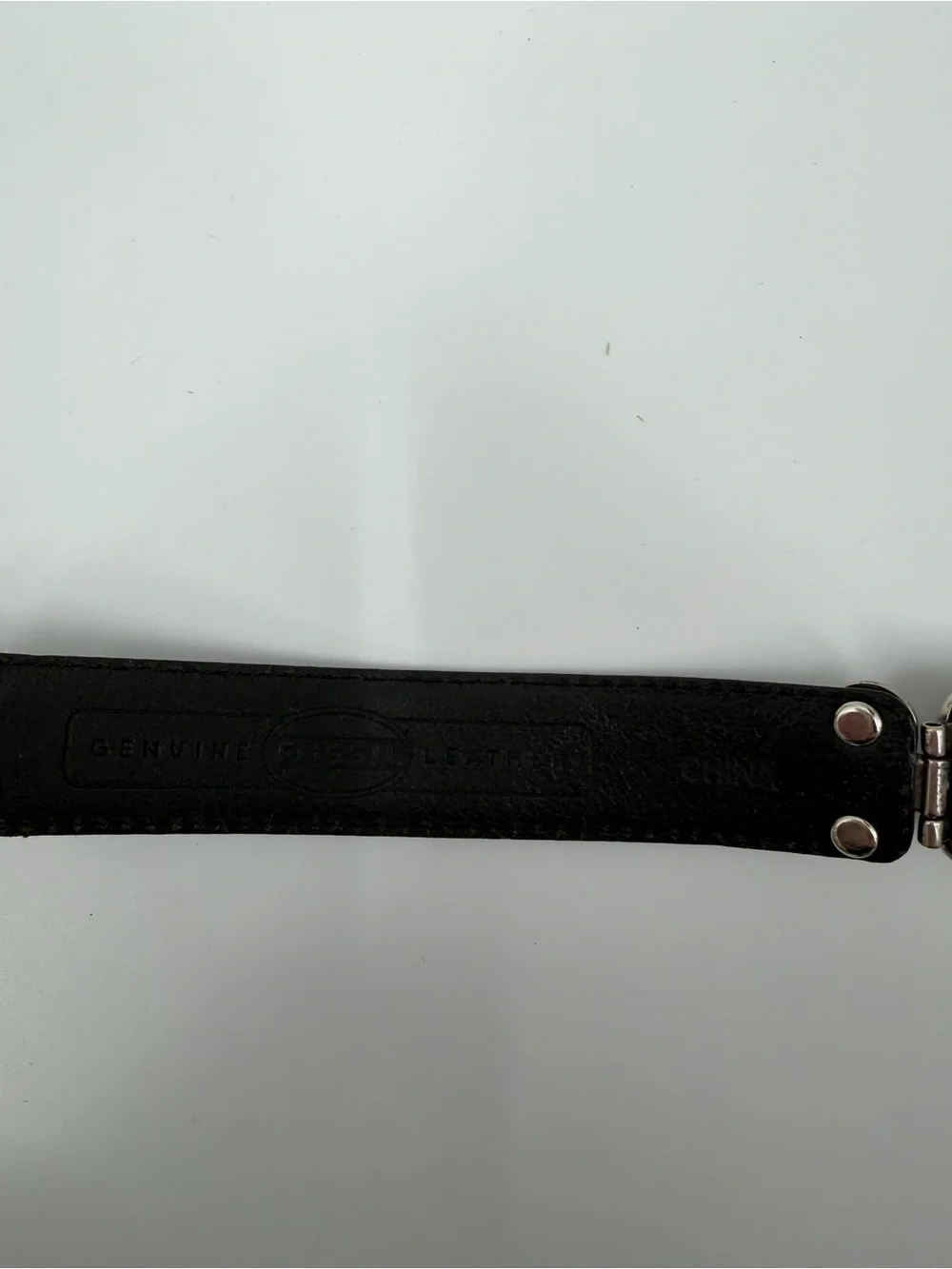 Fossil Black Leather Belt Size S Double Heart Scrollwork Buckle Western Y2K